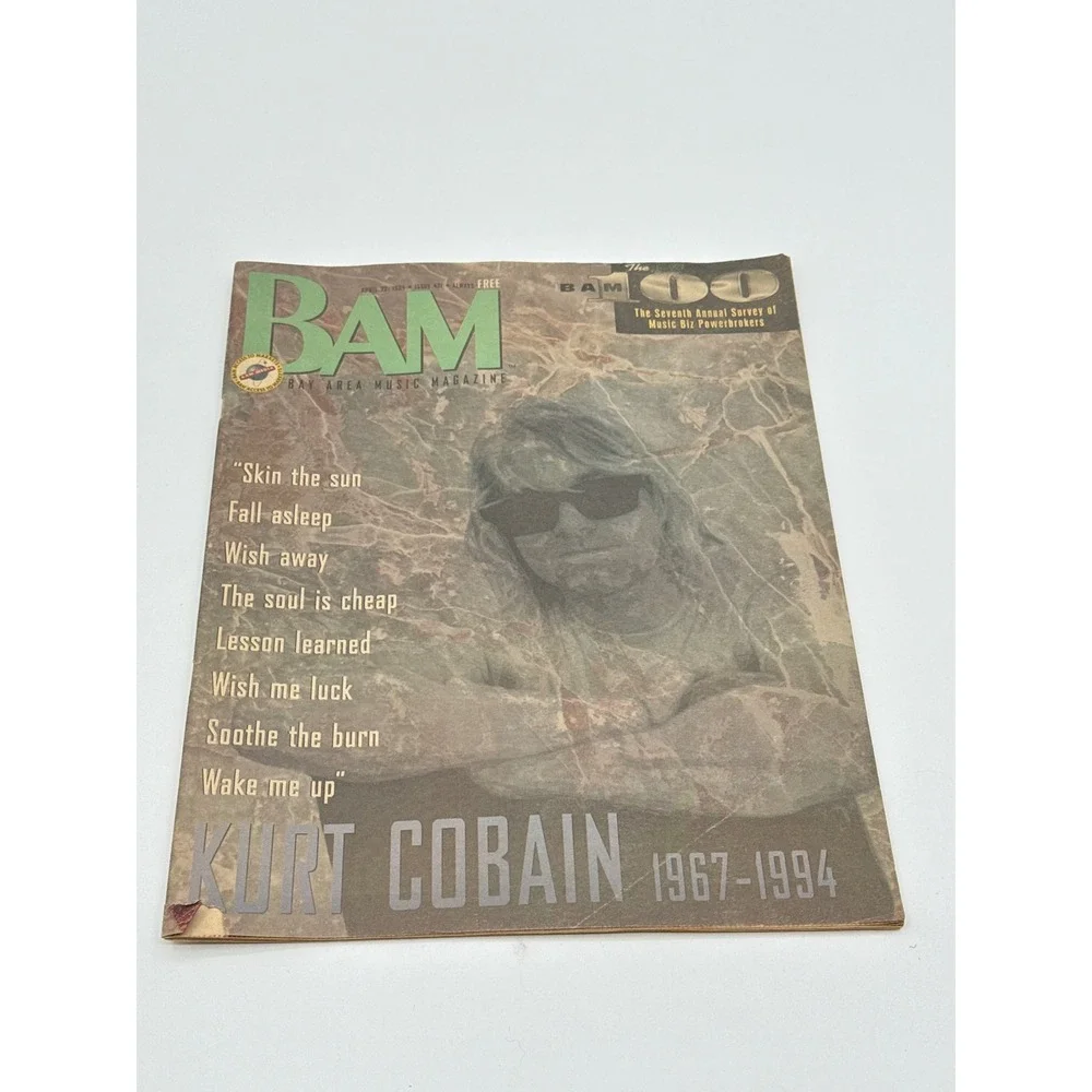 Vintage BAM Magazine April 1994 Kurt Cobain Nirvana Tribute Issue 431 Grunge